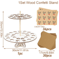Miniatyrbillede 1 af 3: Bryllup Kraft Papir Bakke Konfetti Kegle Stand Boks Bakke Til Bryllupsdekoration Blomster Konfetti Kegler Rustik Bryllup Papirholder set 2