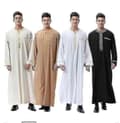 Mäns Saudi-Arabisk Kaftan Dubai Tunika Lång Topp Blus Thobe Kläder