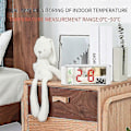 Miniatyrbild 4 av 5: Väckarklocka för sovrum, digital klockdisplay, 3 ljusstyrkenivåer, för hemmets sovrumsinredning - vit Sh