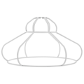 Miniatyrbillede 1 af 3: Jern Tråd Lampeskærm Ramme Loftlampe Ramme Praktisk Lampeskærm Ramme DIY Lampeskærm Ramme