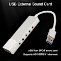 Pikkukuva 3 / 5: USB-äänikortti, tukee 5.1 ja 7.1 kanavaa, runsaasti liitäntöjä, Plug and Play, ulkoinen USB-ääniadapteri kannettaville ja pöytätietokoneille