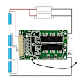Pikkukuva 4 / 5: Litiumakku Balansoitu BMS 13s 48v 15a 20a 30a 18650 Pakkausten Lataus Pcb Pcm Sähköpyörälle/Pankki Sola