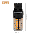 Pikkukuva 4 / 5: 2 kpl Super Canbus T20 7440 W21w Wy21w 144-smd Peruutusvalo Vilkkuvalo Virheetön Ei välkettä T