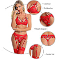 Pikkukuva 5 / 5: Naisten olkaimeton etukiinnitteinen nostoliivi, langaton liukumaton näkymätön push-up bandeau Red L