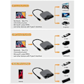 Miniatyrbillede 2 af 5: 3-i-1 USB C Hub TV Dock til Switch Bærbar Dockingstation Type C til HD 4K USB 3.0 Hub
