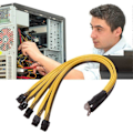 Pikkukuva 3 / 5: 2x 6-nastainen liitin palvelinsyöttökaapeli Pcie P3 S7 S9 S11 Bitmain Miner -louhijoille, tukee louhijan PSU-kaapelia