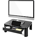 Miniatyrbild 2 av 5: Skärmstativ för skrivbord för PC-skärm, laptop, skrivare, skärmbord med förvaringsorganisatör, avlastar