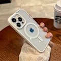 Miniatyrbilde 2 av 5: Luksuriøst Akryl Magnetisk Klart Telefondeksel For Iphone 15 14 13 12 11 Pro Max Mini X Xs Xr 7 8 Plus Magsafe Trådløs Lade Deksel White For iPhone 14 Plus