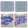 Miniatyrbillede 4 af 5: 12 Stjernetegn Øreringe UV Epoxy Resin Form Smykker Vedhæng Silikoneform