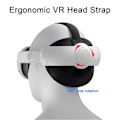 Miniatyrbillede 4 af 5: Virtual Reality Headset Hovedrem Udskiftning Ergonomisk Design Justerbar VR Hovedrem til Oculus Quest 3