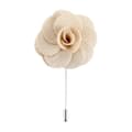 Herr Handgjord Kamelia Boutonniere Slipsnål Brosch (Khaki)