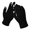 Miniatyrbild 1 av 5: Dam Vinter Touch Screen Handskar Tjocka Varma Stickade Stretchhandskar Imitationsull Full Finger Utomhus Skidhandskar Black