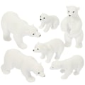 Miniatyrbillede 1 af 3: 6 stk. Søde Simulerede Hvide Bjørne Dyrehåndværk Miniature Isbjørn Mikro Landskabsdekorationer