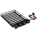 Miniatyrbilde 1 av 5: Metall Takstativ Bagasjebrett Med Led Lys Spotlight For Axial Scx24 1/24 Rc Crawler Bil U