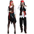 Miniatyrbillede 1 af 5: Halloween udklædningskostumer til voksne, performancekostumer, pirat-karakterkostumer, Pirates of the Caribbean-kostumer til voksne man one size