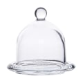 Miniatyrbild 1 av 2: 1 Set Dessertskål Glasbricka med Transparent Lock Fruktfat Matbehållare