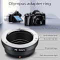 Miniatyrbillede 4 af 5: -/3 Adapterring til objektiv til 4/3 M43 kamerahus til -d E-m5 E-pm2 E-pl5 Gx1 Gx7 Gf5 G5 G3