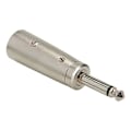 Miniatyrbillede 2 af 5: 3-benet XLR han til 1/4 tomme stereokabel mikrofon mikrofonstik konverter adapter