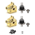 Miniatyrbilde 1 av 5: 2 Pakke Metall Differensial Og Girboks Sett For 144001 144002 144010 124016 124018 124019 Rc Bil Upg