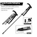 Miniatyrbilde 1 av 5: Sammenleggbare aluminiums vandrestenger med hurtiglåsesystem, sammenleggbare, teleskopiske, ultralette for eldre trekking, backpacking, fotturer black T handle long