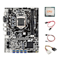 Pikkukuva 1 / 5: B75 Eth Louhintakäyttöön Emolevy 8xpcie Usb:hen+cpu+4pin Ide Sata-kaapeliin+sata-kaapeli+kytkinkaapeli Lga1155