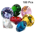 Miniatyrbilde 2 av 2: 100 stk. 20 mm Fargerike Akryl Krystall Diamant Juveler Edle Stener Simulerte Diamantkrystaller Skattesteiner Dekorasjon (Blandet Farge)