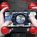 Miniatyrbillede 5 af 5: 1 Par D9 Plastik Mobiltelefonholder Gaming Triggere Spilcontrollere Gamepad til Hjemmet