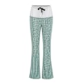 Miniatyrbillede 5 af 5: 2 stk. Damebukser Ensfarvede Snore Wide Leg Bukser Plus Size Lange Bukser Pyjamas Xxl, Græsgrøn &