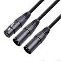 Pikkukuva 2 / 5: Xlr-jakokaapeli, 3-nastainen Xlr-naaras - kaksois-Xlr-uros Patch Y -kaapeli Balansoitu mikrofonijakaja Co