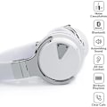 Pikkukuva 3 / 5: Aktiiviset vastamelukuulokkeet Bluetooth-kuulokkeet mikrofonilla, syvä basso, langattomat over-ear-kuulokkeet, mukavat proteiinikorvatyynyt, toistoaika White