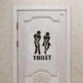 Pikkukuva 4 / 5: WC-vessan sisäänkäyntiovi seinätarra vedenpitävä seinämaalaus kodin sisustus
