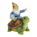 Miniatyrbillede 1 af 2: Tegneserie Solcellelampe Ornament Have Gård Dyr Ornament Harpiks Gnome Statue Have Gnome Statue