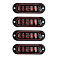 Pikkukuva 1 / 5: 4kpl 4led Led-valo Pää Hätävilkku Vaara Varoitusvalo Vilkkuva Varoitusvalopalkki Autoon