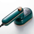 Bärbart handhållet strykjärn, Mini handhållet ångstrykjärn för kläder, 180° roterbar reseplaggångare, Mini strykningsmaskin stöder torr och våt (grön)