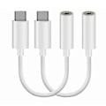 Miniatyrbillede 1 af 5: 2 stk. Type C USB-C Han til 3,5 mm Hun Hovedtelefon Jack Aux Lydadapterkabler