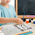 Miniatyrbilde 4 av 5: JIKAIX 3D-printing Album Multifunksjonell Diverse Mønstre Lyse Farger A4 Størrelse Maling DIY 3D Penn Mal Papirbok Leker for Barn til Skole