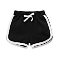 Miniatyrbild 1 av 5: Pojkar Flickor 100% Bomull Sportshorts Sommar Kontrast Kantning Delfin Shorts Barn Atletisk Gym Kläder Black 3T