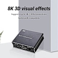 Pikkukuva 4 / 5: DP-kytkin, kaksisuuntainen äänen ulosotto, 8K@30Hz, 4K@120Hz, DisplayPort 1.4, 1X2 2x1 KVM-kytkinjakaja projektorille