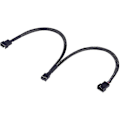 Miniatyrbillede 2 af 5: 4-pak PWM-blæsersplitterkabel Y-splitter Computer PC-blæserkabel 4-benet 1 til 2 konverter, sort sleeved
