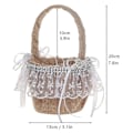 Miniatyrbilde 2 av 5: Blondekurv til blomsterjenter for bryllup, rustikk burlap bryllupsblomsterkurv