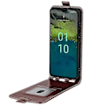 Miniatyrbild 2 av 5: För Nokia C110 Kortfack Telefonfodral Crazy Texture Vertikalt Flip Läderfodral Brown Style D Nokia C110