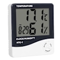Miniatyrbild 4 av 4: 2 st Hushållstermometer Inomhus Elektronisk Termometer Rumshygrometer Elektronisk Väckarklocka (utan Batteri)