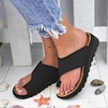 Miniatyrbild 3 av 5: Tåring Sandaler Flip Flop Slitstarka Skor Med Tjock Sula För Ledig Fritid Leopard Print 41