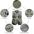Miniatyrbillede 2 af 5: Fiskevest Åndbar Fiske Rejse Mesh Vest Army green 4XL