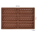 Miniatyrbillede 5 af 5: 6 Hulrum Chokoladeform Rektangulær Silikone Candy Bar Form Non-Stick Vafler Cheesecake Budding Kage Dessert Form