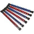 Miniatyrbild 2 av 5: ABS Hylsorganiserare Hylshållare, 1/4 tums drivning X 32 klämmor, 3/8 tums drivning X 30 klämmor, 1/2