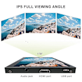 Miniatyrbillede 3 af 5: 7 Tommer Skærm Mon 1024x600 Ips Lcd Citive Mon Display S Metal Bærbar Mon Med