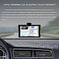 Miniatyrbillede 4 af 5: Universal 7 tommer bilradio multimedie videoafspiller trådløs Carplay Android touchskærm Bluetooth