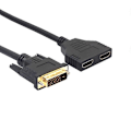 Miniatyrbillede 2 af 5: Dobbelt HDMI-kompatibel Hun til DVI 24+1 Han Adapter Kabel Bi-direktionel Konverter Ledning