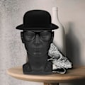 Miniatyrbild 4 av 4: PVC Mannekäng Huvud Manlig Ställ Modell Displayhållare för Hatt Halsduk Peruk Glasögon